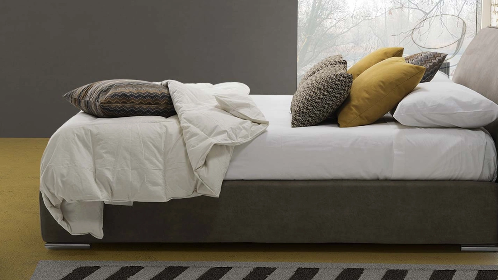 Letto in pelle Demì di Rimar