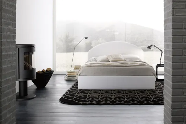 Letto con testiera Soft di Fabbri Salotti