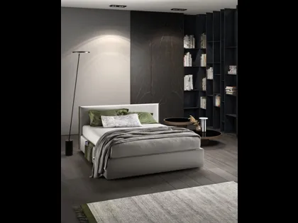 Letto in tessuto imbottito con testiera Good Rim di Bside