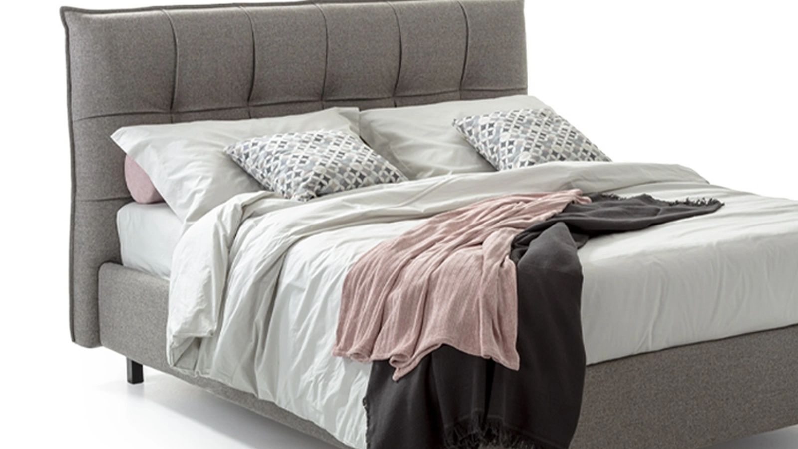 Letto in tessuto imbottito Luis di Rimar