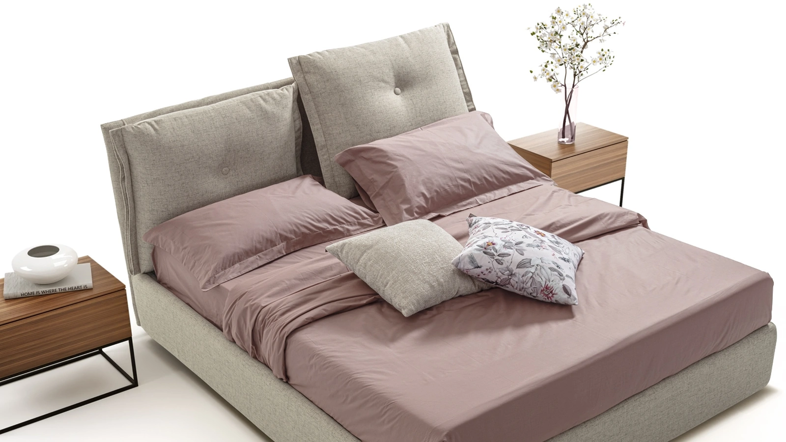 Letto in tessuto con box contenitore Maui Point di Rimar