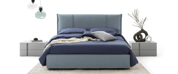 Letto in tessuto Miguel con box contenitore di Rimar