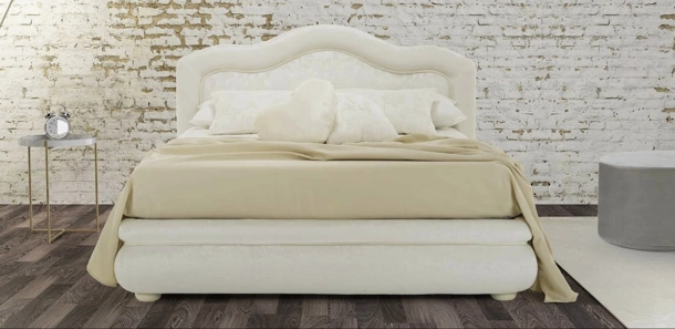 Letto classico con testiera sagomata Mimosa di Rimar
