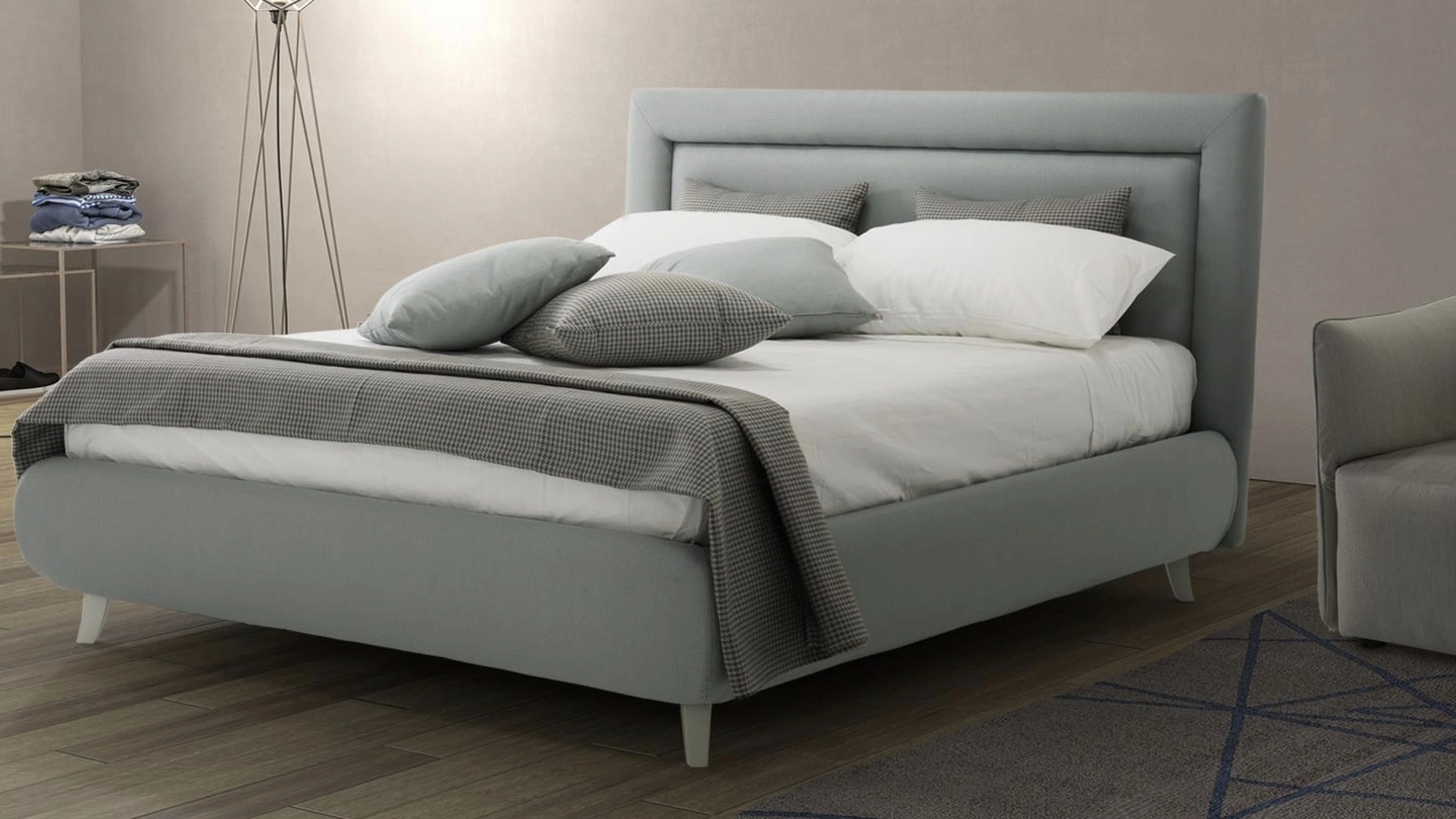 Letto moderno in tessuto Mira di Rimar