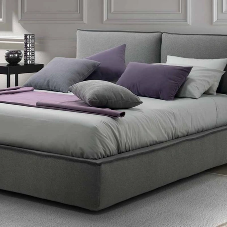 Letto matrimoniale in tessuto imbottito Norte di Rimar