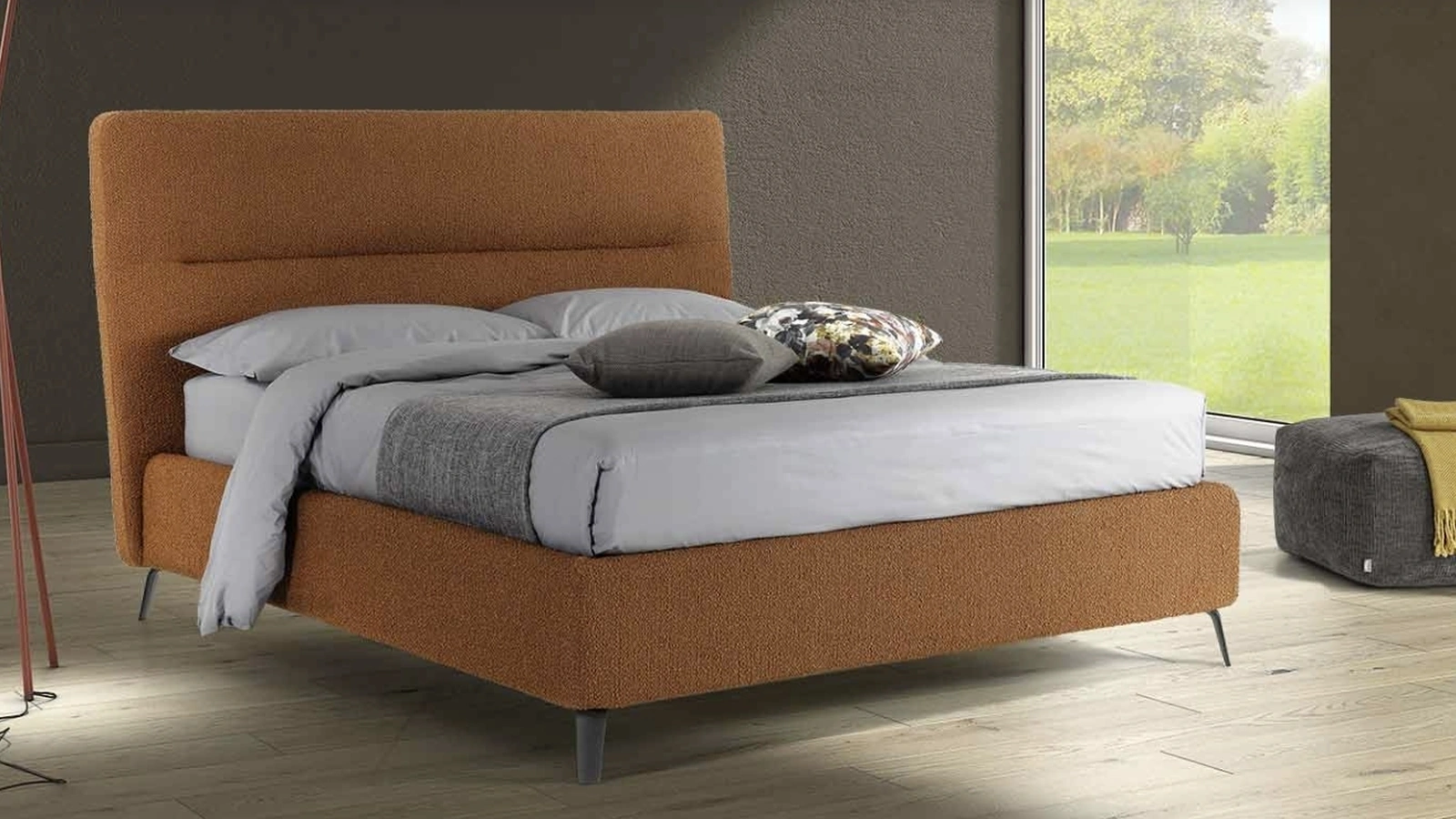 Letto matrimoniale in tessuto Orion di Rimar