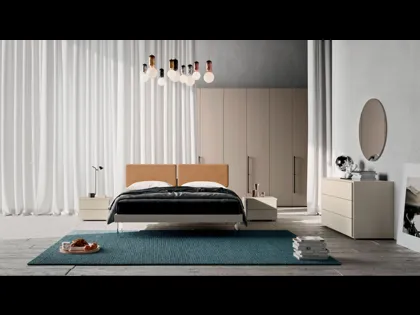 Letto con testiera in tessuto Cecilia di Orme
