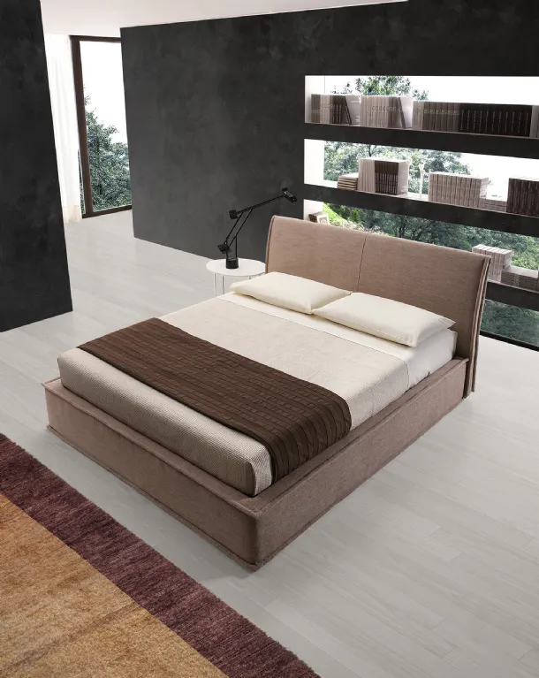 Letto confortevole con contenitore Sally di Fabbri Salotti