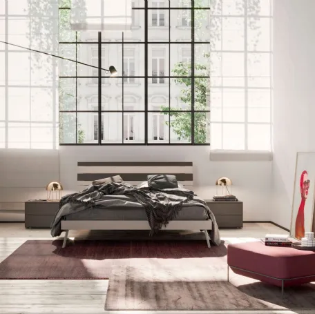 Letto con testiera moderna Segno di Orme