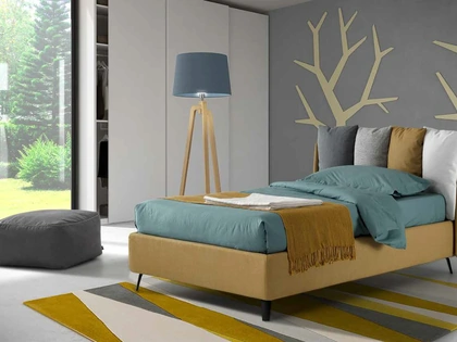 Letto singolo con box contenitore Bloom di Rimar