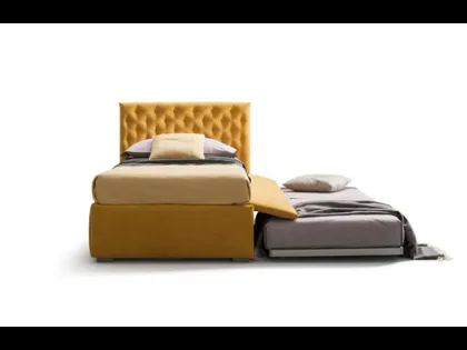 Letto singolo in tessuto con testiera trapuntata Break di Bside