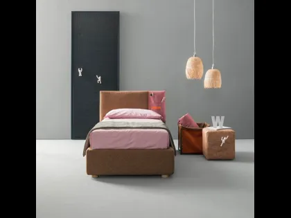Letto singolo con contenitore Rift di Bside