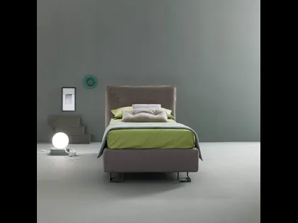 Letto moderno in tessuto con testiera Snap di Bside