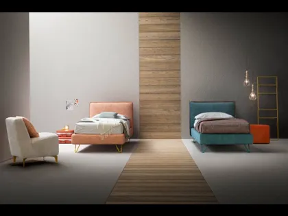 Letto singolo con testiera Truss di Bside