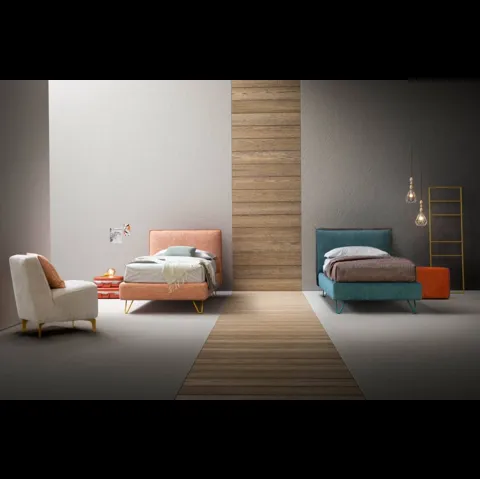 Letto singolo con testiera Truss di Bside