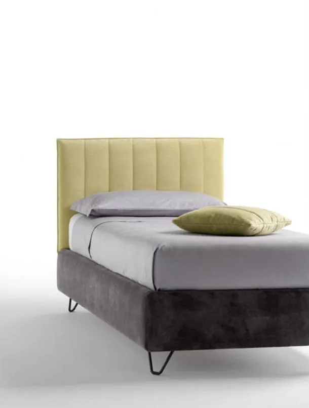Letto singolo imbottito Twist di Bside