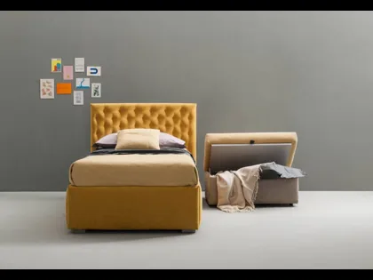 Letto trapuntato con contenitore estraibile Bubbles di Bside