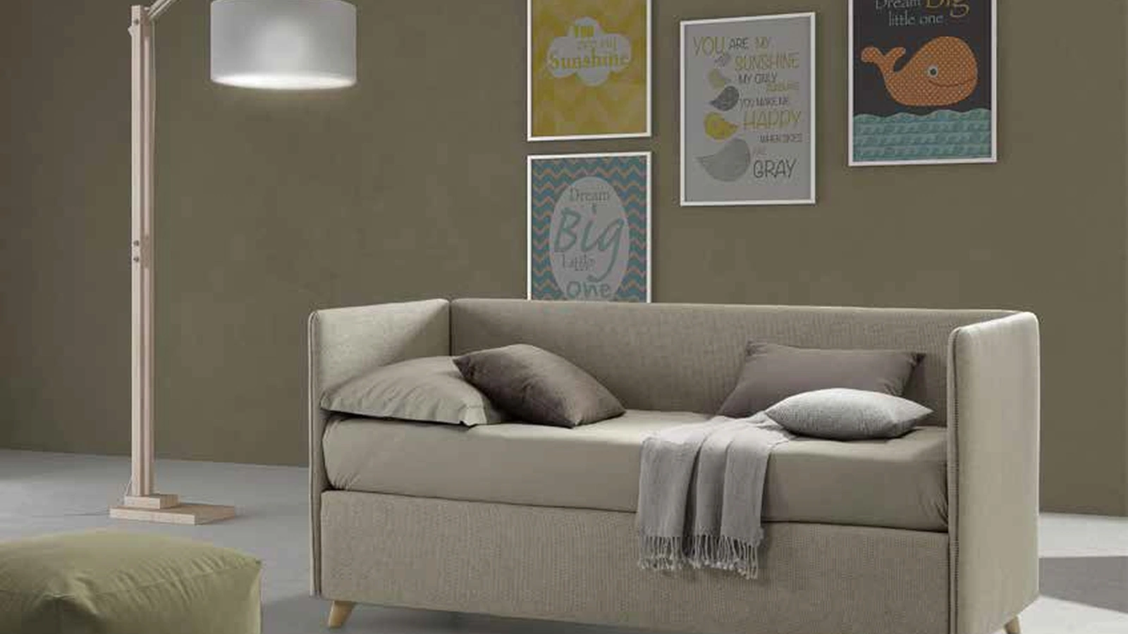 Letto singolo con box contenitore Coco Linear di Rimar