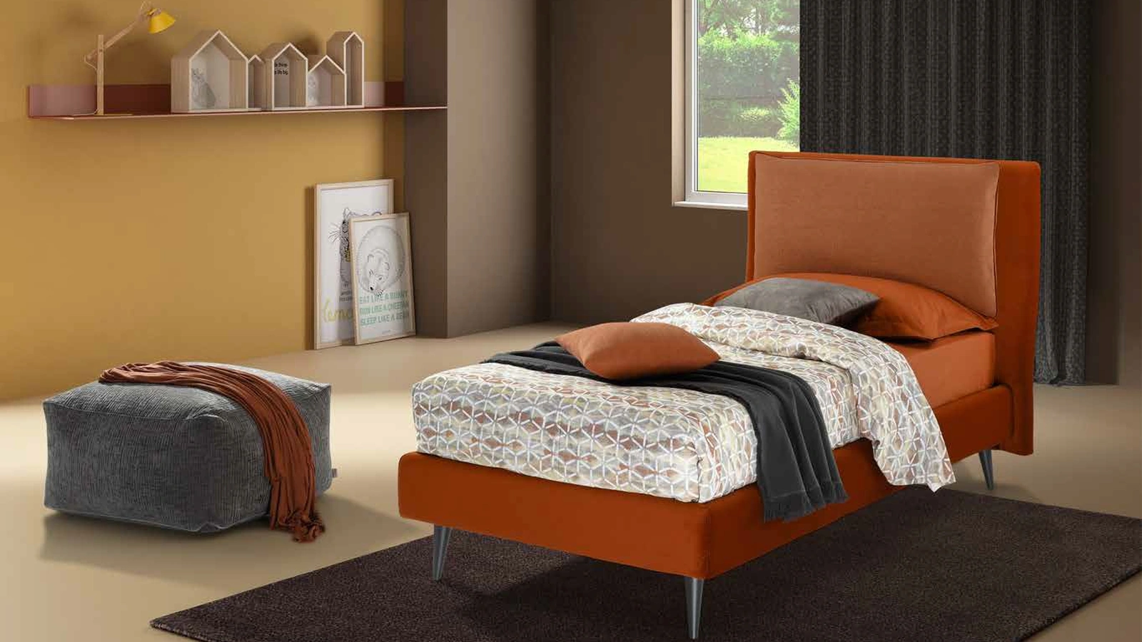 Letto singolo moderno Darling di Rimar