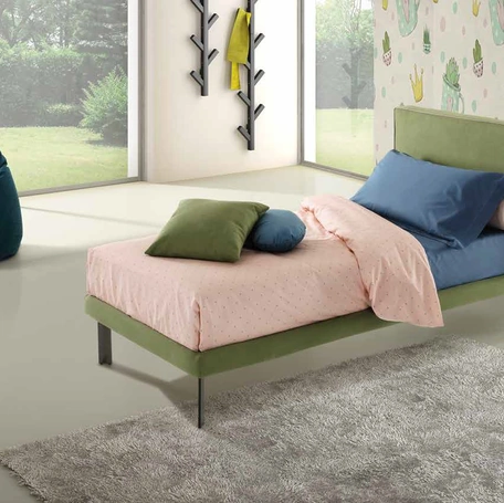 Letto singolo con testiera Des Alpes di Rimar