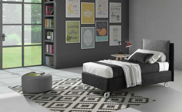 Letto singolo Feel con contenitore di Rimar
