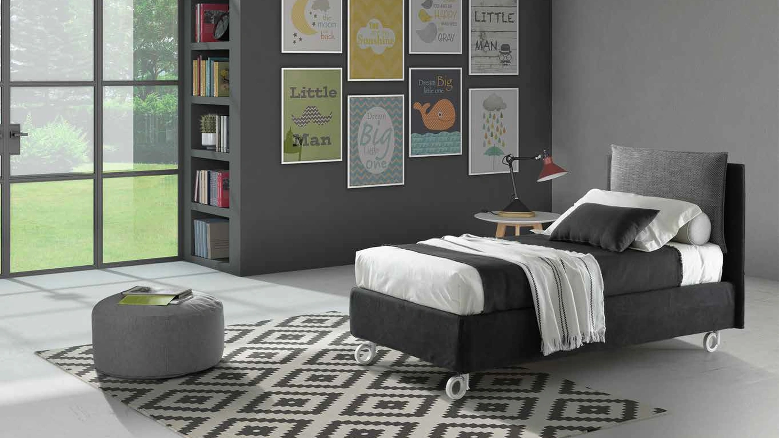 Letto singolo Feel con contenitore di Rimar