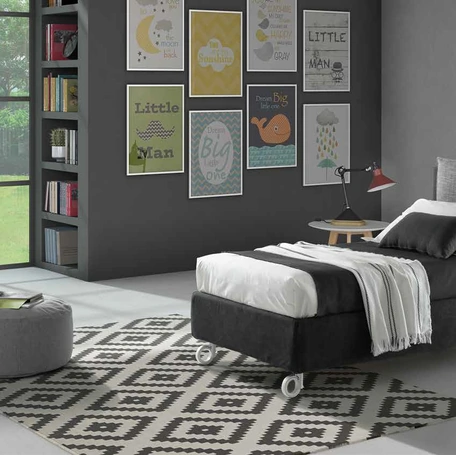 Letto singolo Feel con contenitore di Rimar