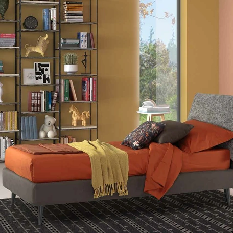 Letto singolo in tessuto Hook di Rimar