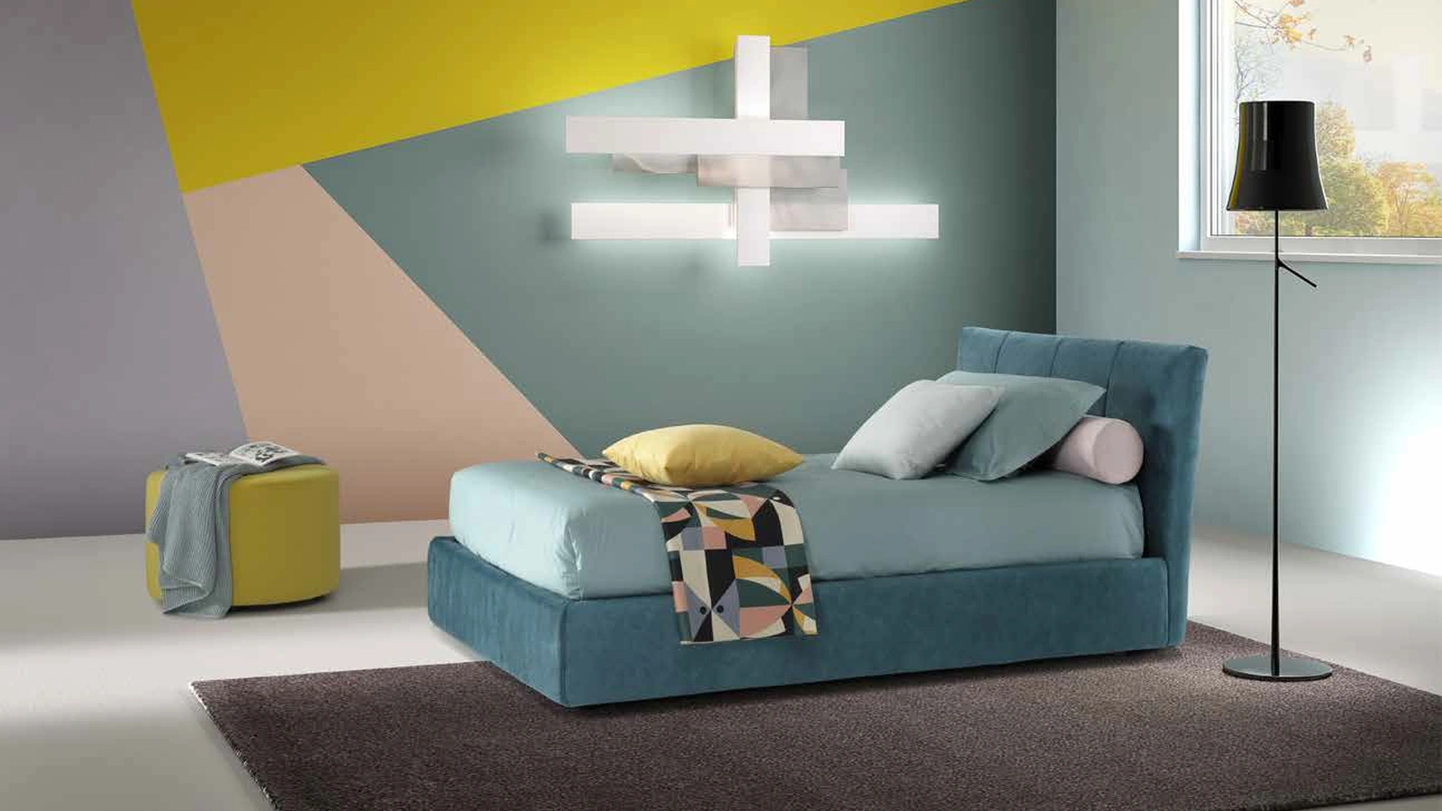 Letto singolo Pavo con contenitore di Rimar