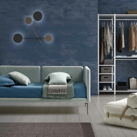 Letto singolo in tessuto Pixel 01 di Rimar