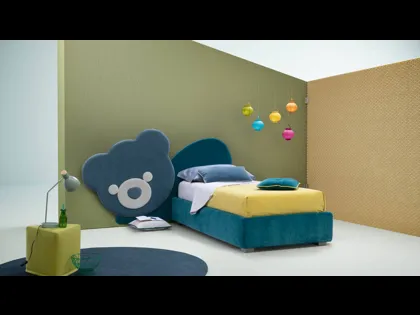 Letto singolo in tessuto per bambini Ted di Bside