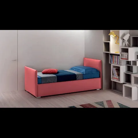 Letto singolo in tessuto con testiera e pediera Twice Dormeuse di Bside