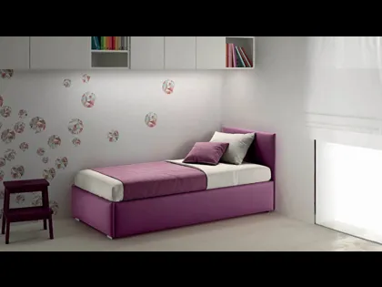 Letto in tessuto imbottito sfoderabile con testiera Twice Letto di Bside