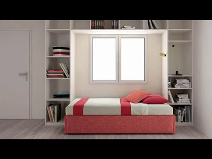 Letto moderno in tessuto Twice Sommier di Bside