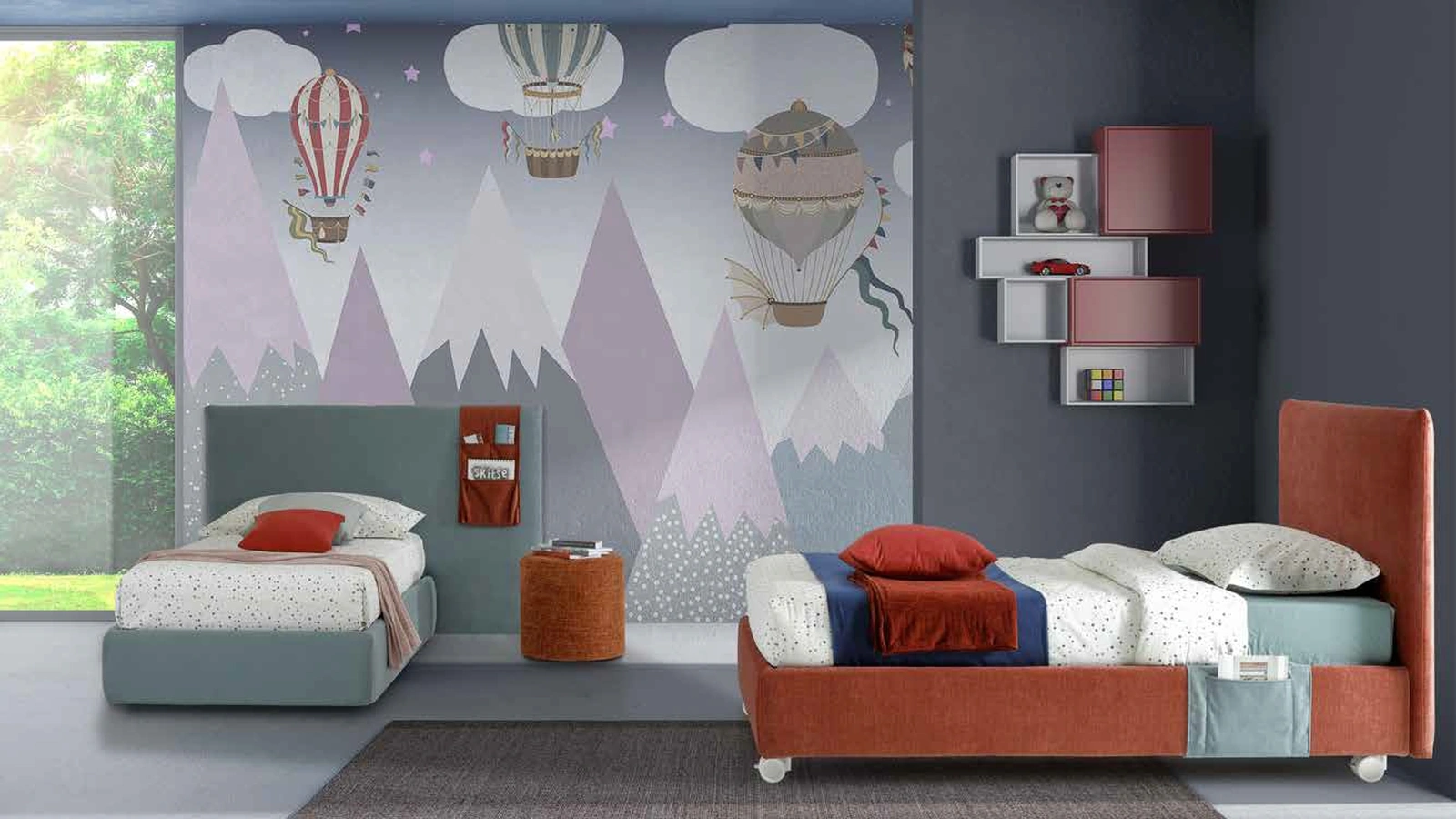 Letto singolo con box contenitore Vela di Rimar