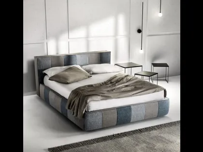 Letto in tessuto imbottito trapuntato Square di Bside