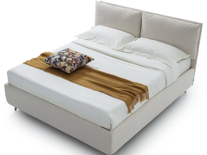 Letto in tessuto imbottito Taipei con contenitore di Rimar