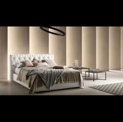 Letto in ecopelle con testiera trapuntata Unique di Bside