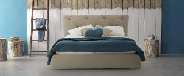 Letto in tessuto Vega di Rimar