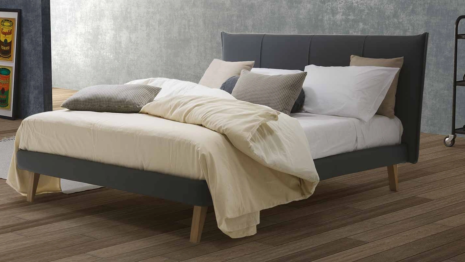 Letto imbottito Wing di Rimar