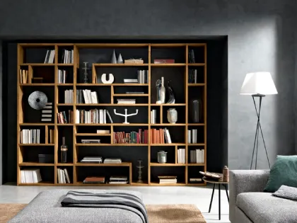 Libreria componibile in legno massello Mixer 06 di FGF Mobili