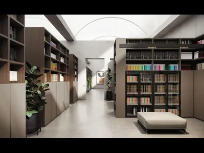 Libreria con anta in Vetro di Nardi Interni