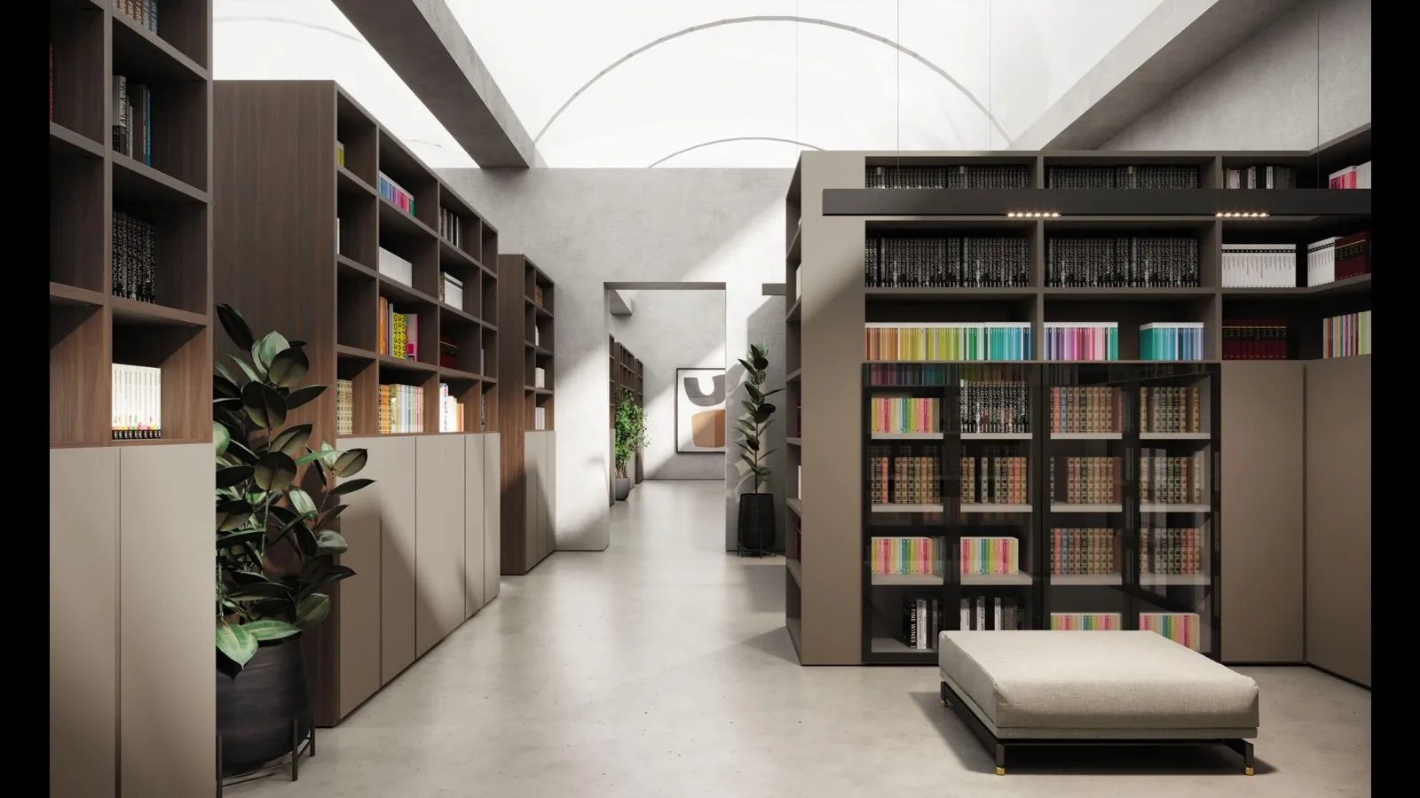 Libreria con anta in Vetro di Nardi Interni