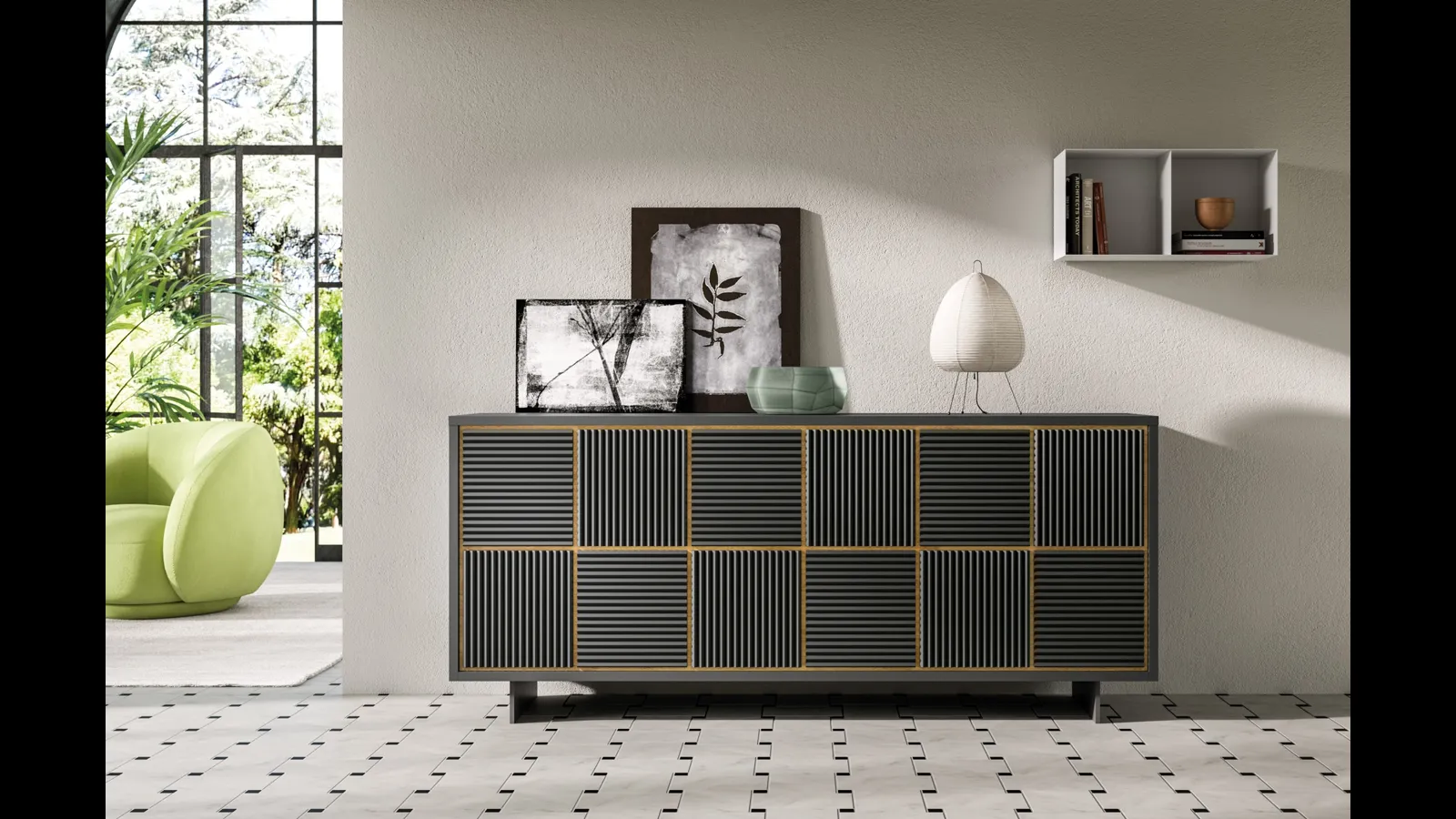 Madia in legno laccato Queen di FGF Mobili