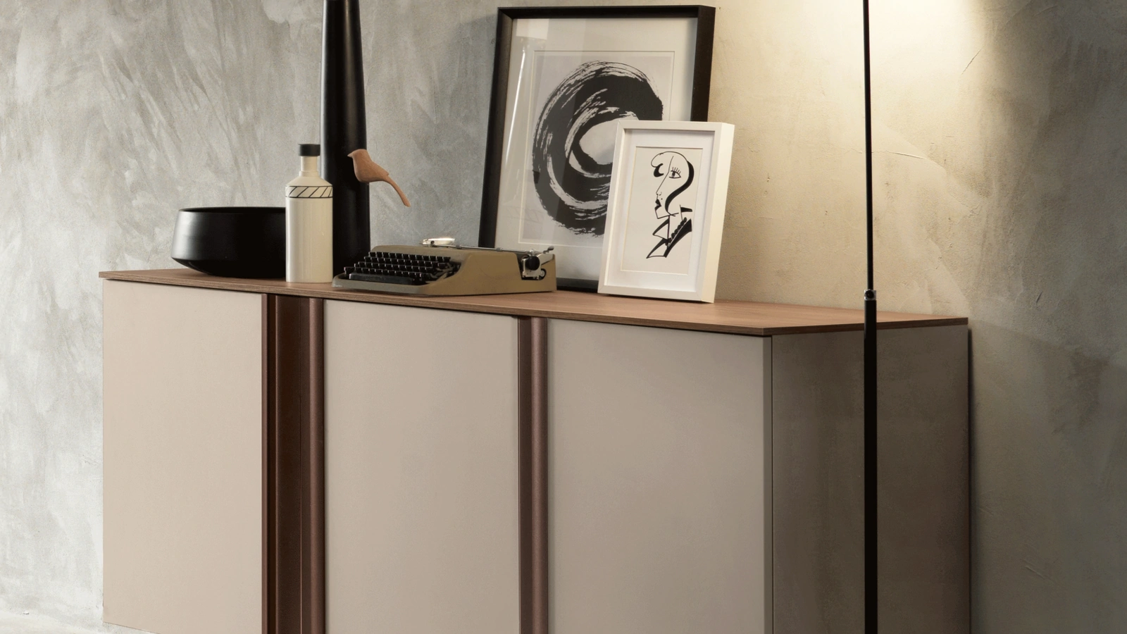 Madia Abaco Day composizione 11 finitura Cachemire di Gierre Mobili