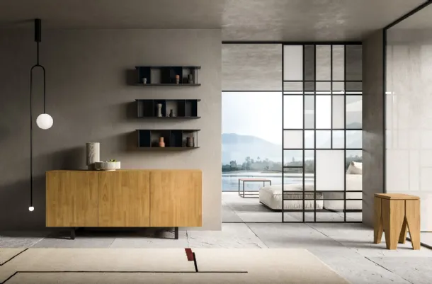 Madia in legno massello Linear di FGF Mobili