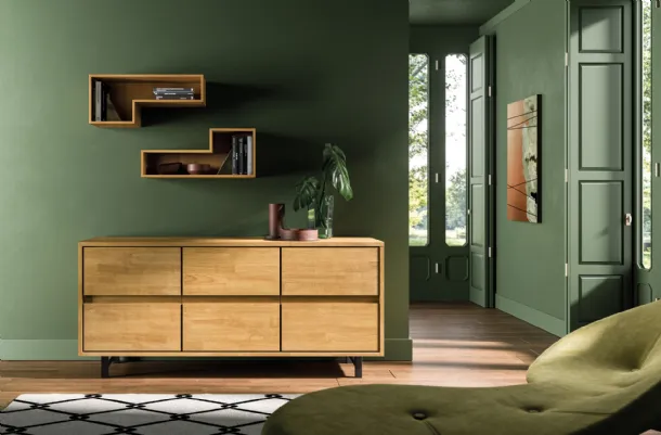 Madia in legno massello Living di FGF Mobili