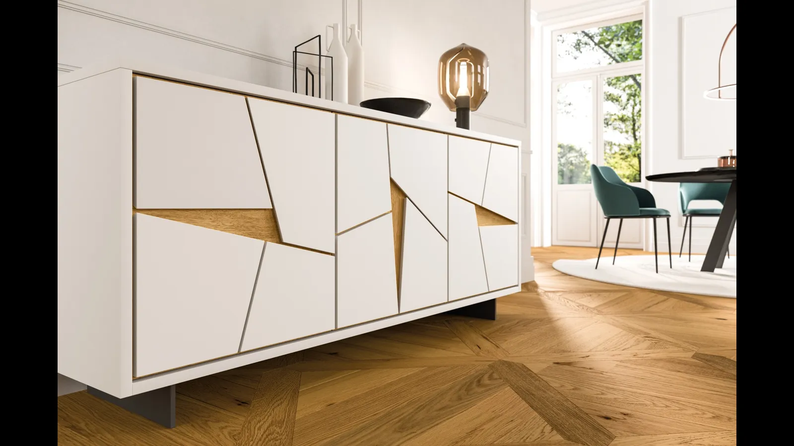 Madia in legno laccato Special di FGF Mobili