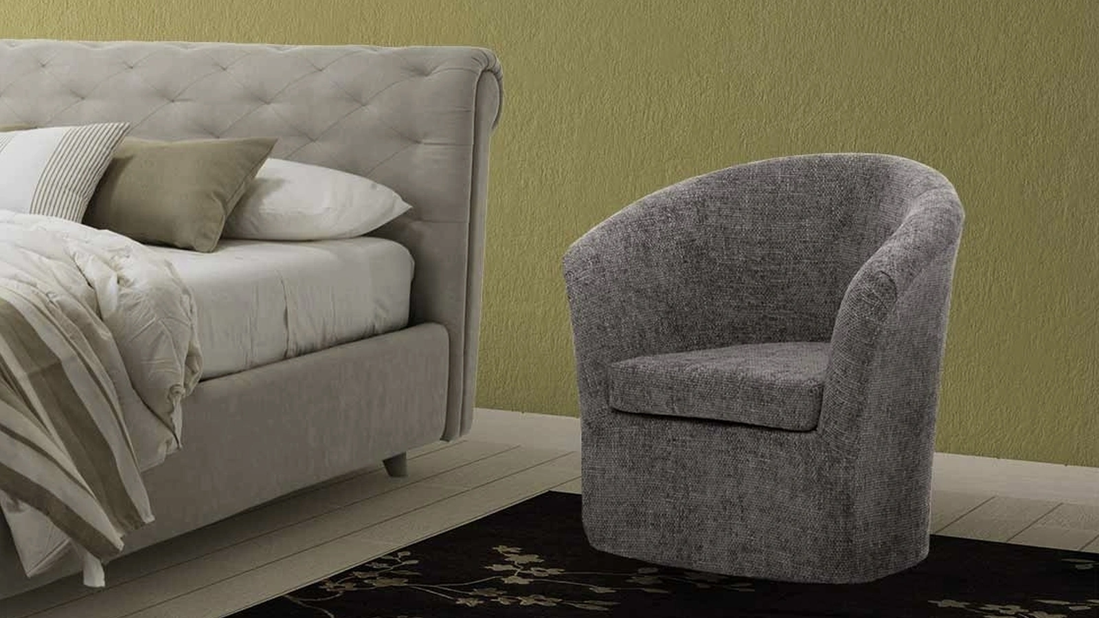 Poltroncina in tessuto imbottito Imperial di Rimar