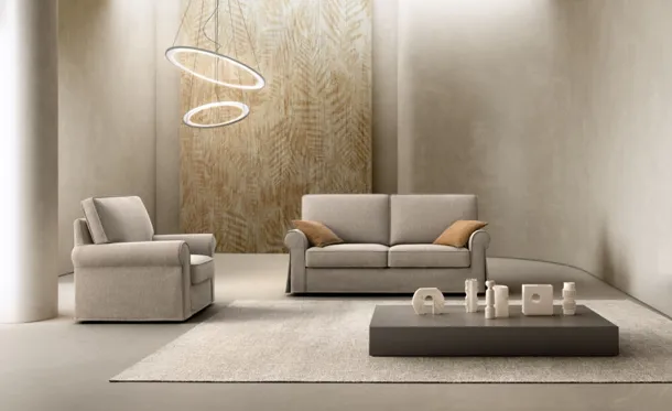 Salotto dalla linea classica in tessuto Love di Samoa